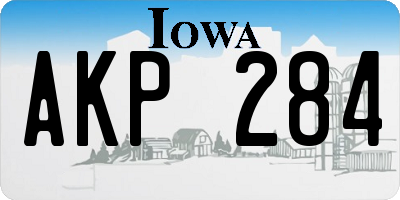 IA license plate AKP284