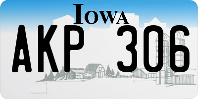 IA license plate AKP306