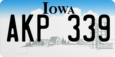 IA license plate AKP339