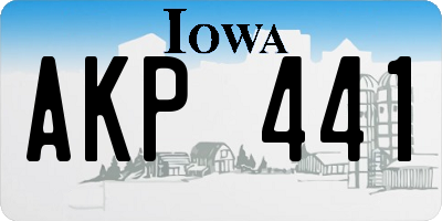 IA license plate AKP441