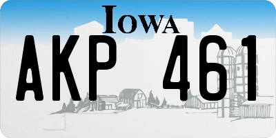 IA license plate AKP461