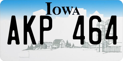 IA license plate AKP464
