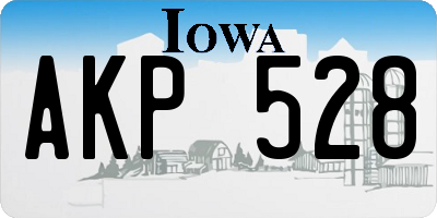 IA license plate AKP528