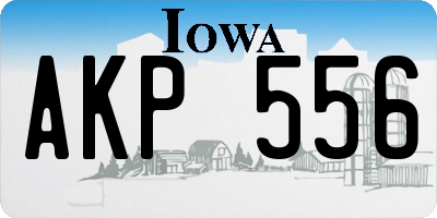 IA license plate AKP556