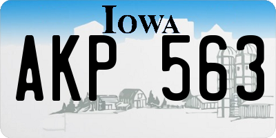 IA license plate AKP563