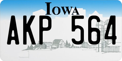 IA license plate AKP564