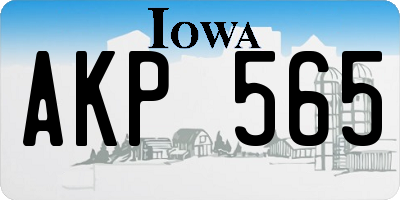 IA license plate AKP565