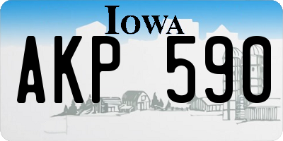 IA license plate AKP590