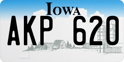 IA license plate AKP620