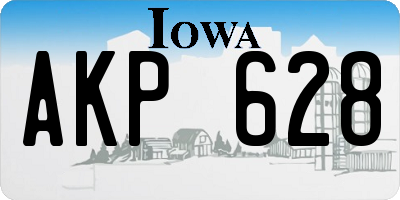 IA license plate AKP628