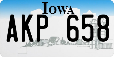 IA license plate AKP658
