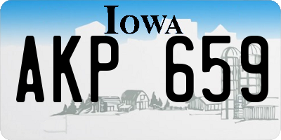 IA license plate AKP659