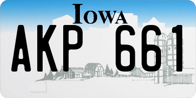 IA license plate AKP661