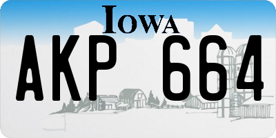 IA license plate AKP664