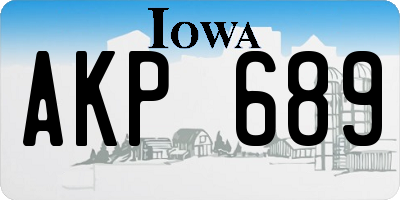 IA license plate AKP689