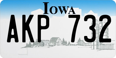 IA license plate AKP732