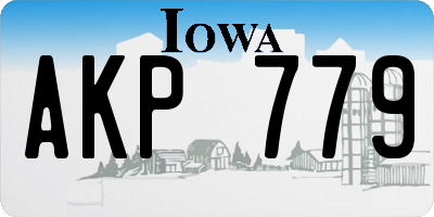 IA license plate AKP779