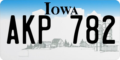 IA license plate AKP782
