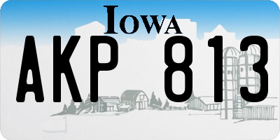 IA license plate AKP813