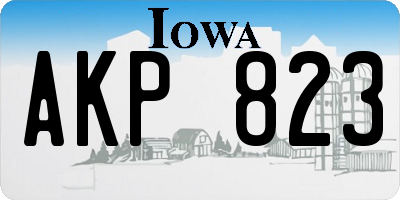 IA license plate AKP823