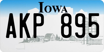 IA license plate AKP895