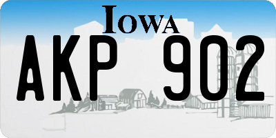 IA license plate AKP902
