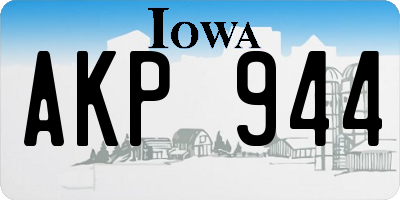 IA license plate AKP944
