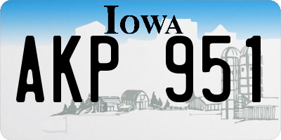 IA license plate AKP951