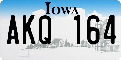 IA license plate AKQ164