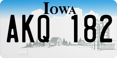 IA license plate AKQ182
