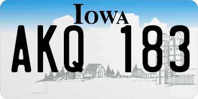 IA license plate AKQ183