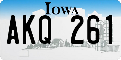 IA license plate AKQ261