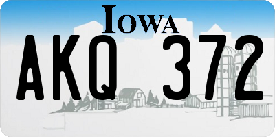 IA license plate AKQ372