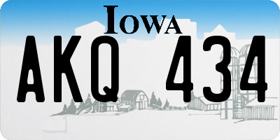 IA license plate AKQ434