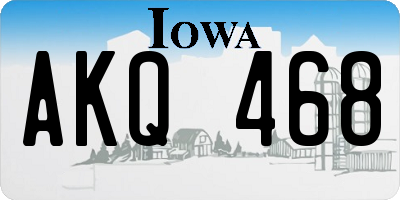 IA license plate AKQ468