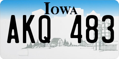 IA license plate AKQ483