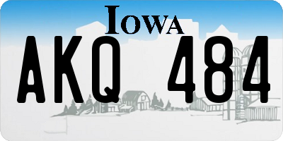 IA license plate AKQ484