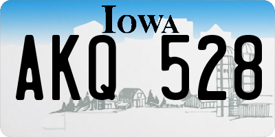 IA license plate AKQ528