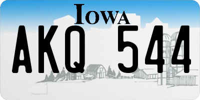IA license plate AKQ544