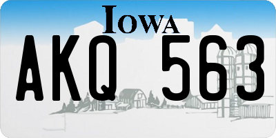 IA license plate AKQ563