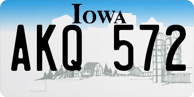 IA license plate AKQ572