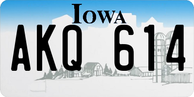 IA license plate AKQ614