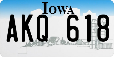 IA license plate AKQ618