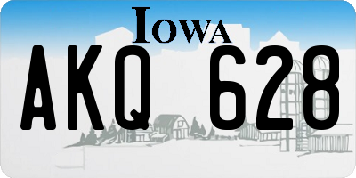 IA license plate AKQ628