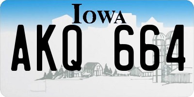 IA license plate AKQ664