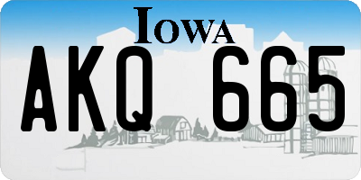 IA license plate AKQ665