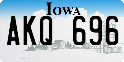IA license plate AKQ696