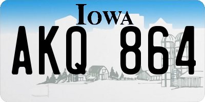 IA license plate AKQ864