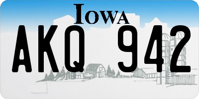 IA license plate AKQ942