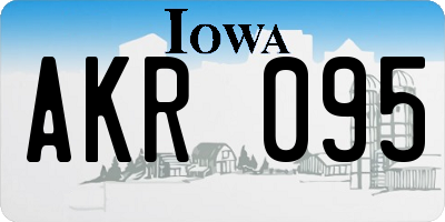 IA license plate AKR095